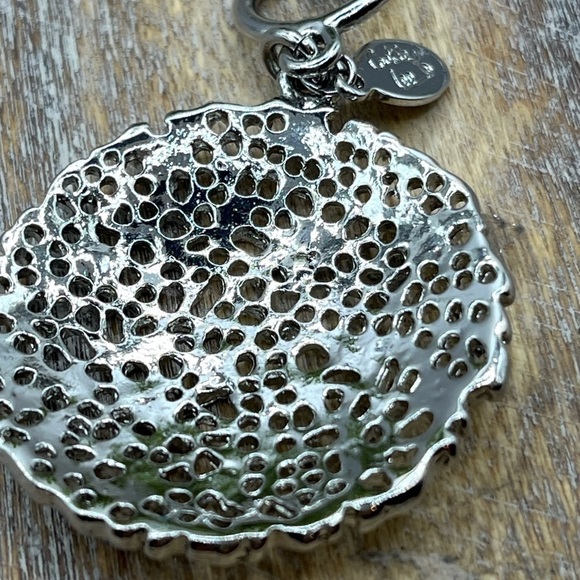 Cookie Lee Necklace Silver-tone toggle closure Crystals round Sphere Long 32” - Picture 13 of 13